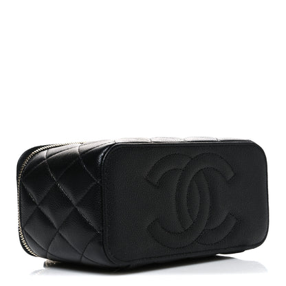 Chanel Caviar Quilted Small Vanity Case With Chain Black 4 of 10
