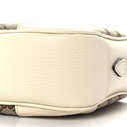 Gucci Monogram Dollar Calfskin Mini Bree Messenger Bag Beige Ebony Avoire 9 of 9