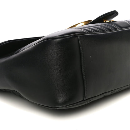Gucci Calfskin Matelasse Large GG Marmont Shoulder Bag Black 9 of 26
