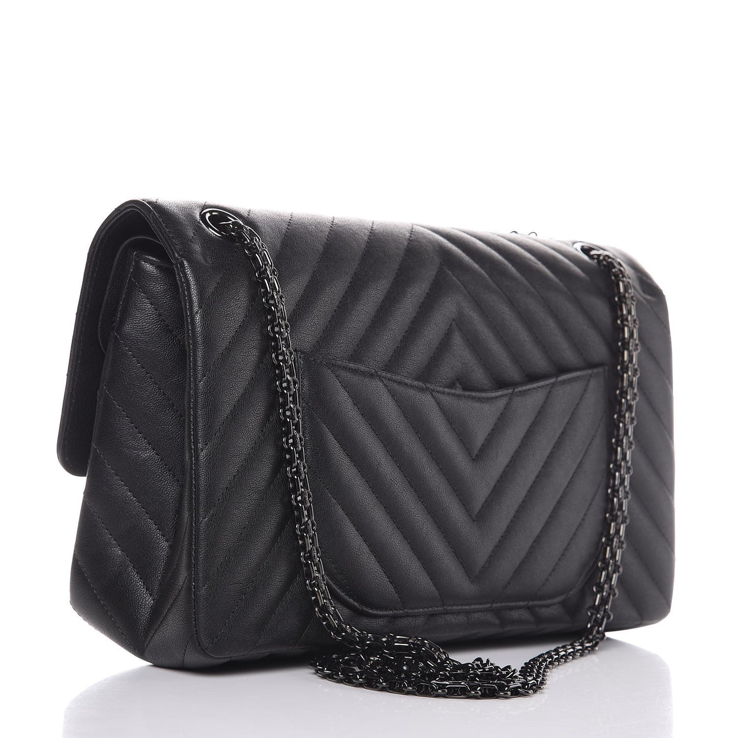 Sheepskin Chevron Quilted 2.55 Reissue 226 Flap So Black