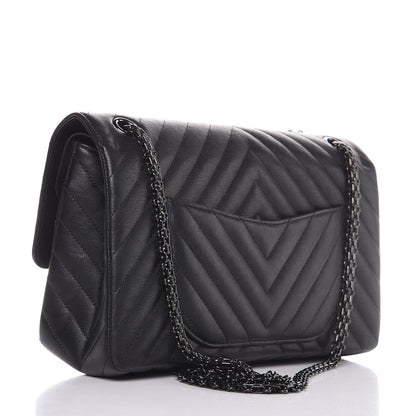 Chanel Sheepskin Chevron Quilted 2.55 Reissue 226 Flap So Black 4 of 10