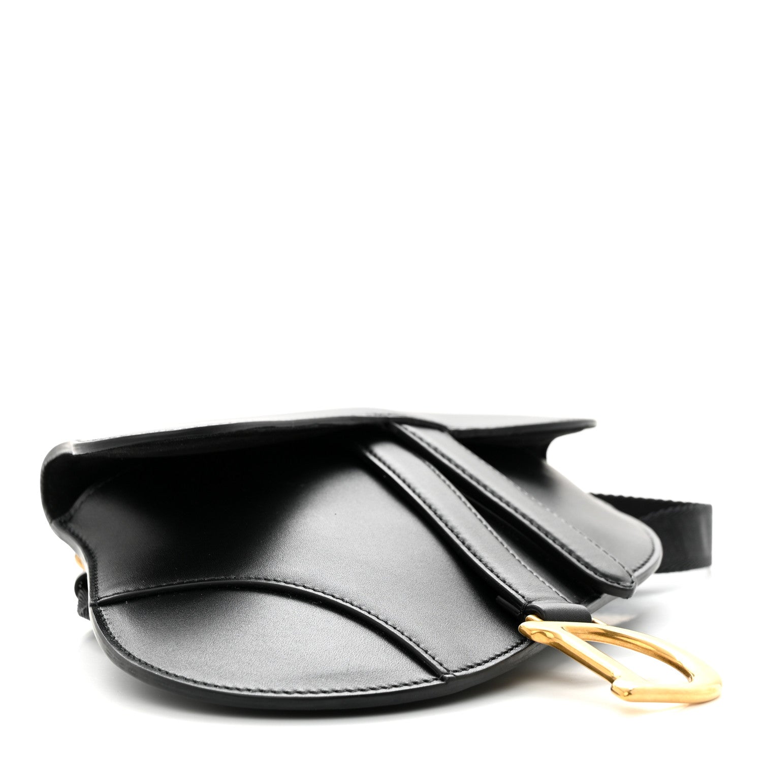 Christian Dior Calfskin Saddle Belt Bag Black 4 of 11