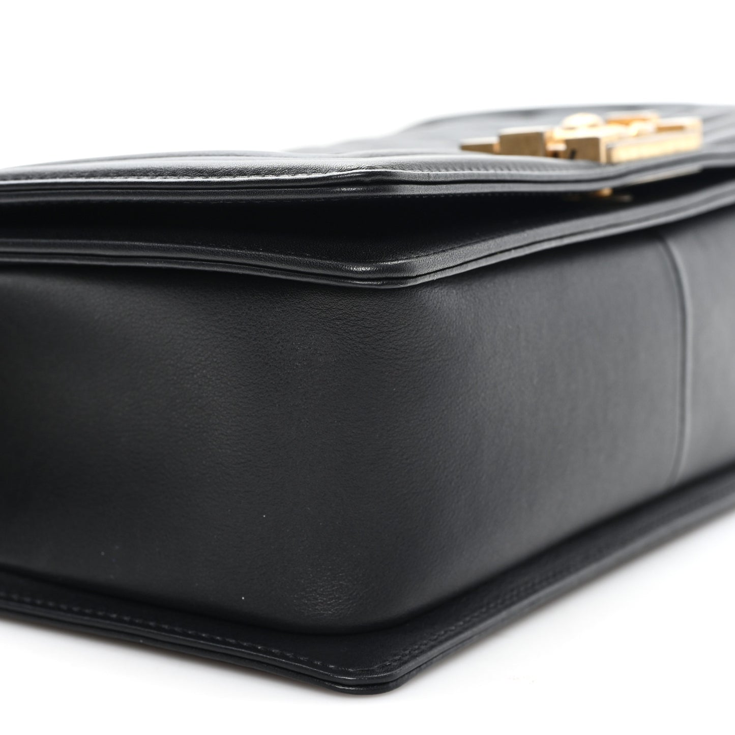 Calfskin Quilted Medium Boy Flap Black