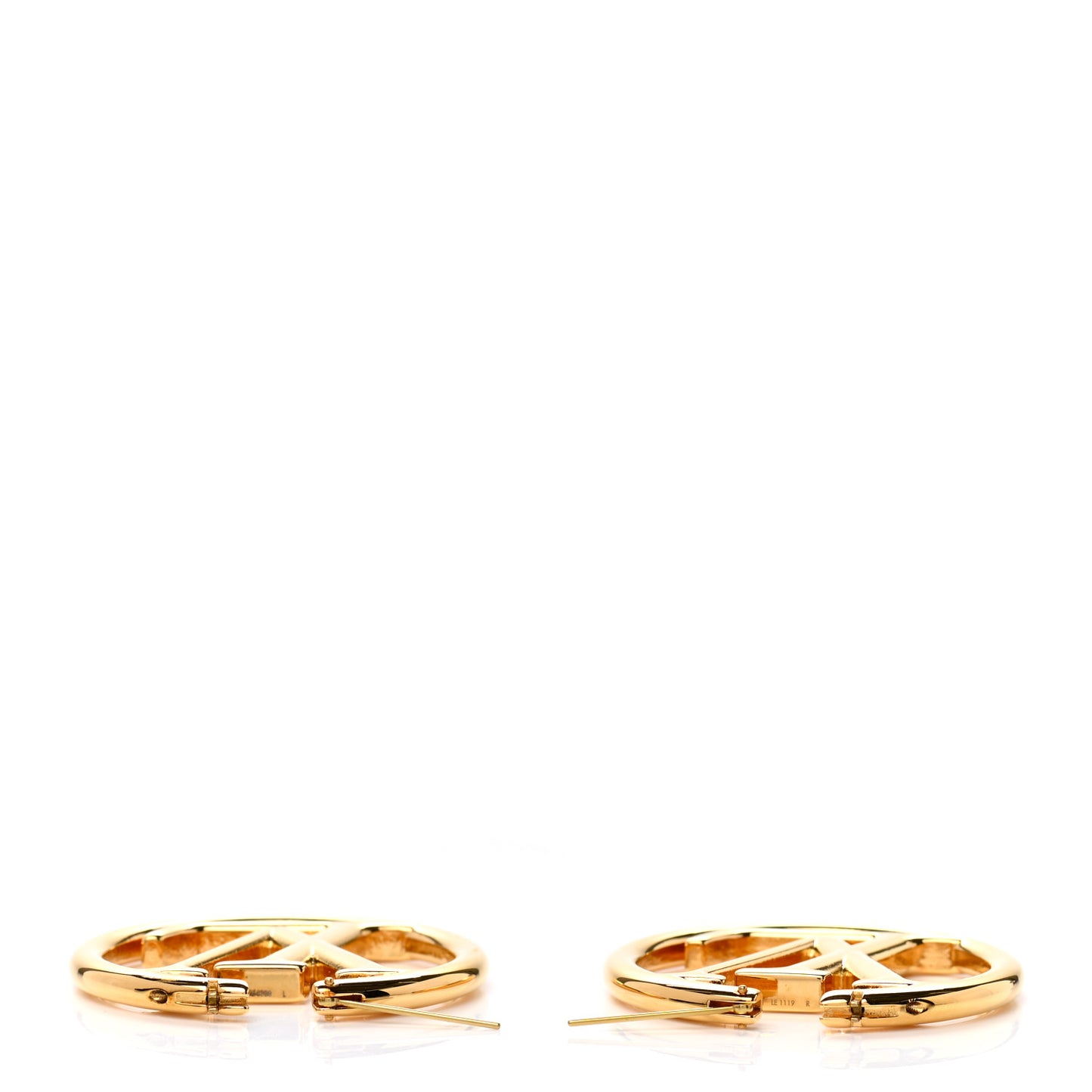 Metal Louise Hoop Earrings Gold