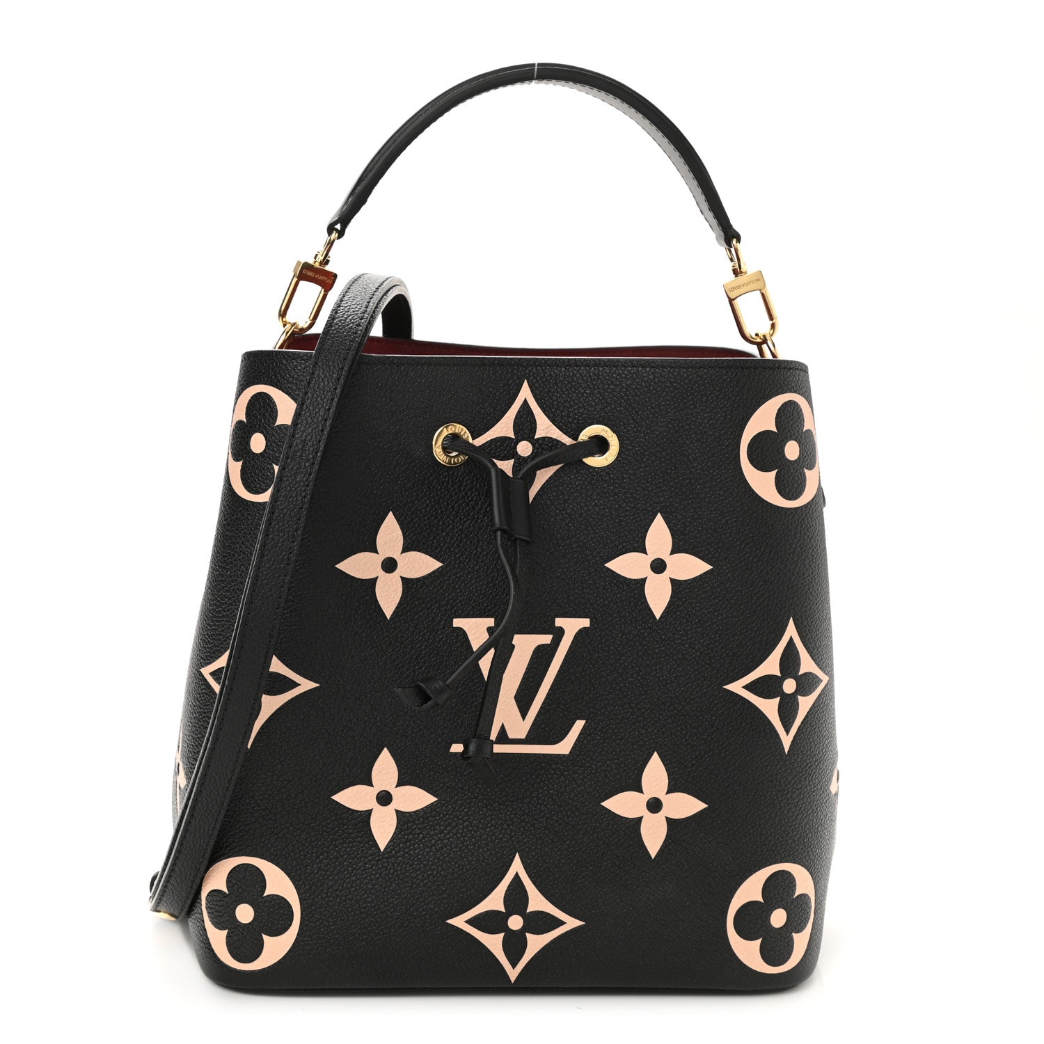 Louis Vuitton Empreinte Monogram Giant Neonoe MM Black Beige 3 of 9