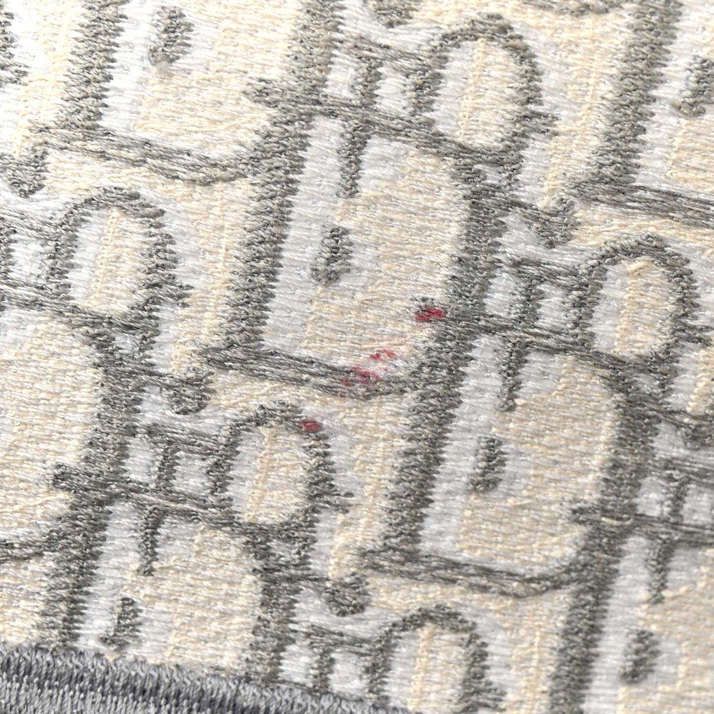 Oblique Embroidered Saddle Bag Gray