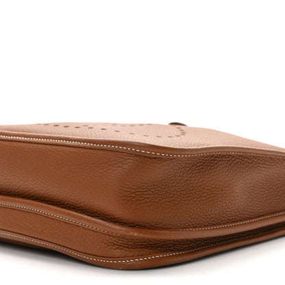 Hermes Taurillon Clemence Evelyne III PM Gold 8 of 10