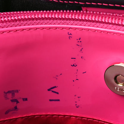 Fendi Zucchino Forever Shoulder Bag Black Pink 10 of 10
