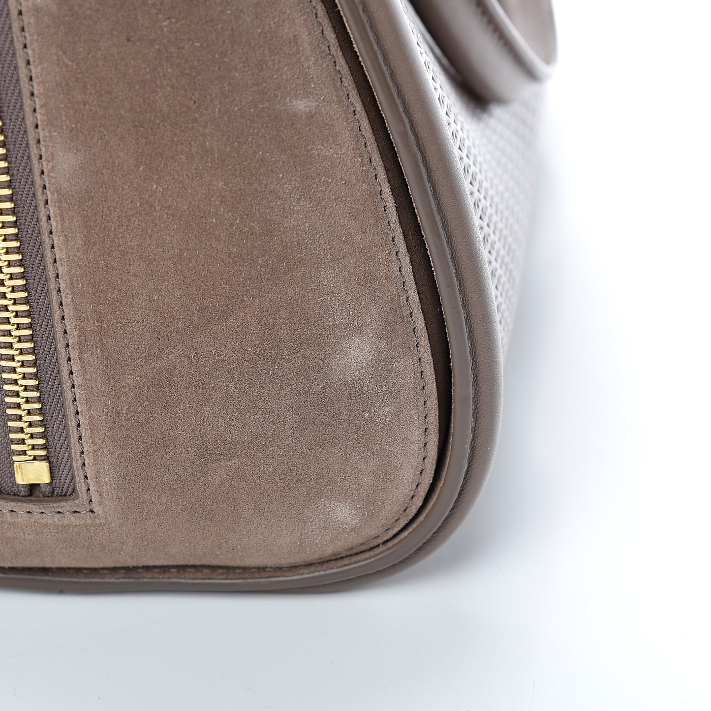 Calfskin Embossed Suede Large Heroine Tan