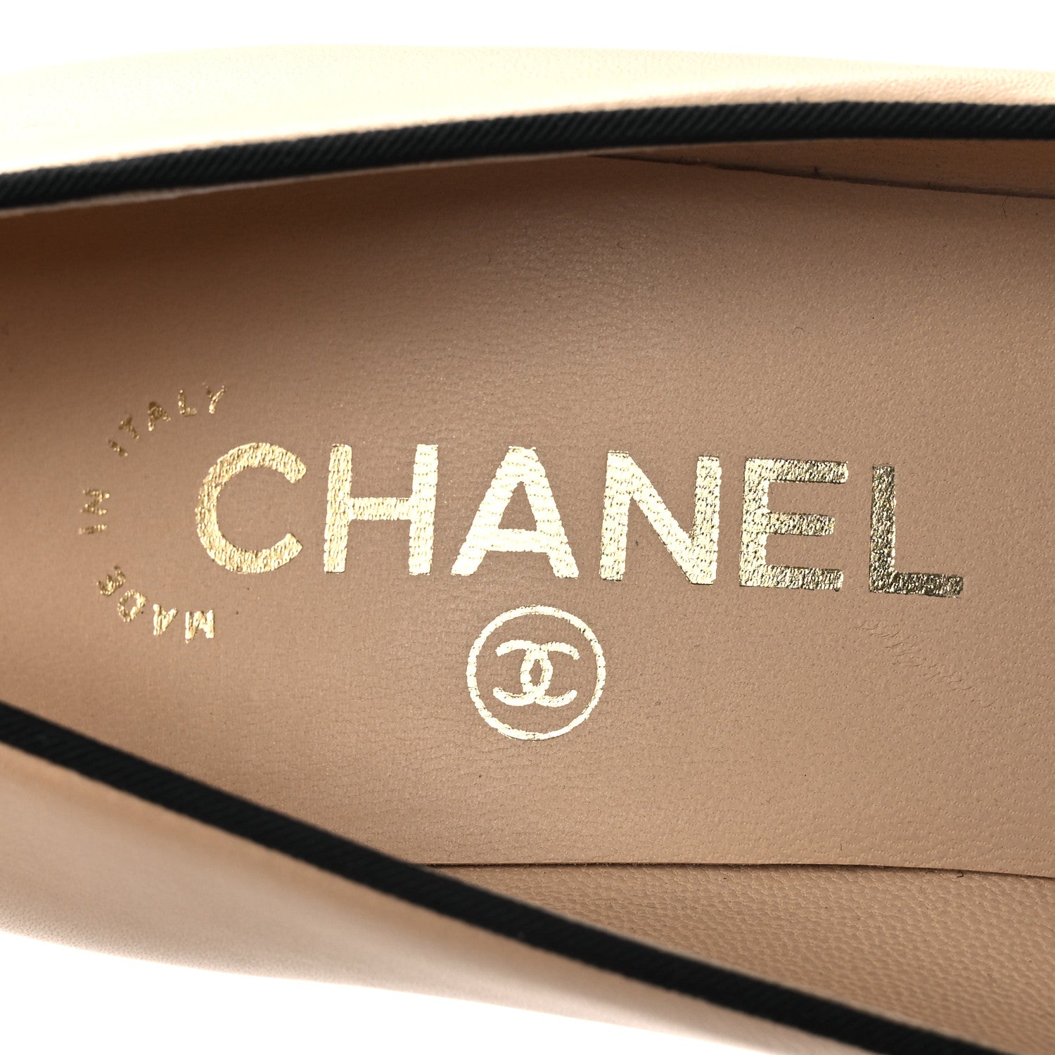 Chanel Calfskin Grosgrain Cap Toe Pearl Pumps 36.5 Beige Black 9 of 11