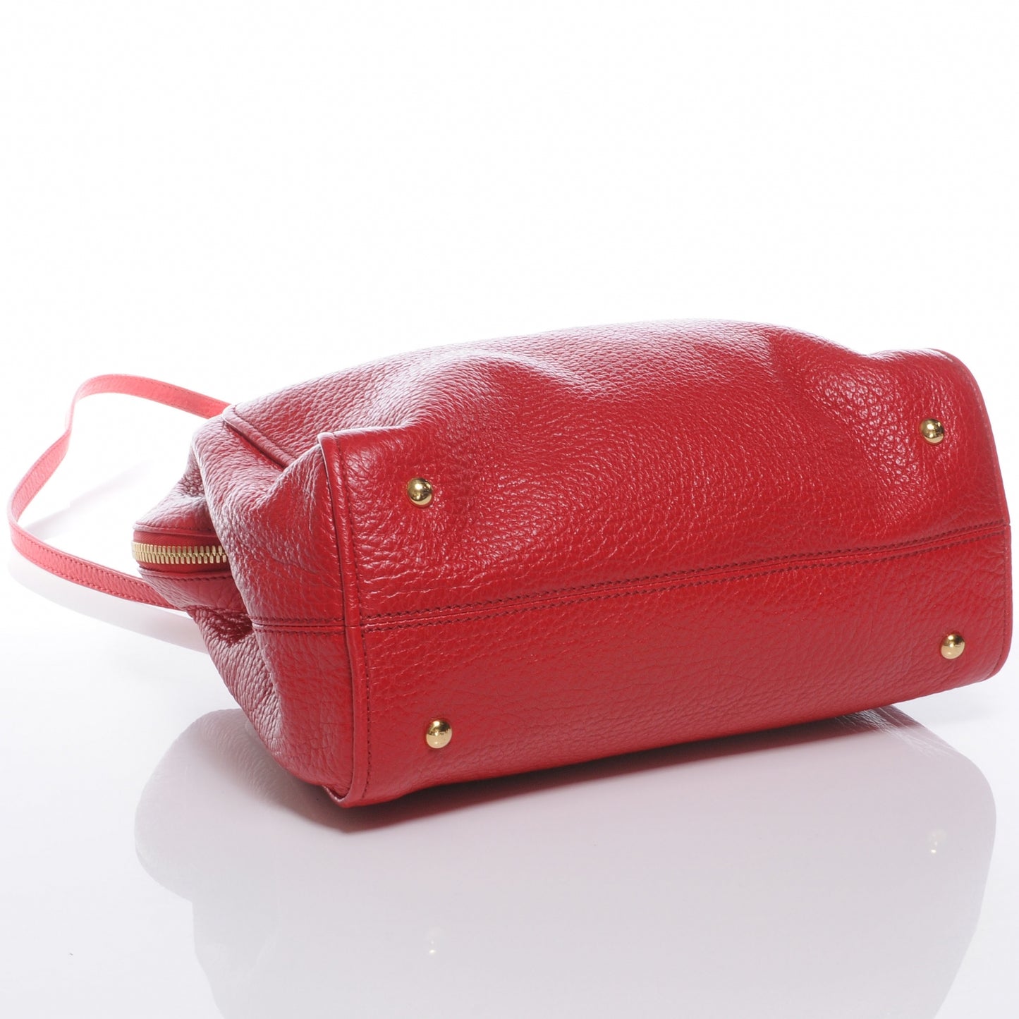 Pebbled Calfskin Medium Chameleon Tote Red