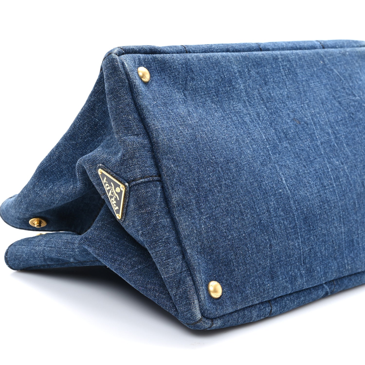 Prada Denim Logo Tote Avio 9 of 12