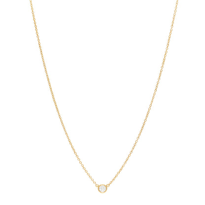 Tiffany 18K Yellow Gold Diamond .12ct Elsa Peretti Diamonds by the Yard Pendant Necklace 1 of 5