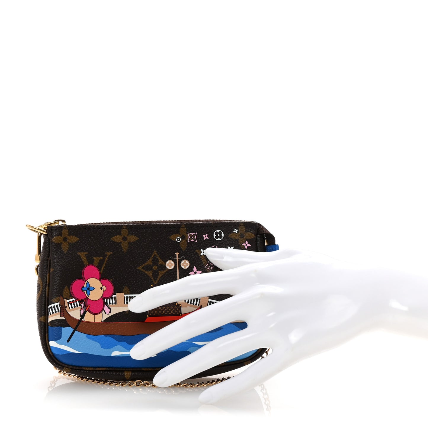 Monogram 2019 Christmas Animation Mini Venice Pochette Accessories Blue