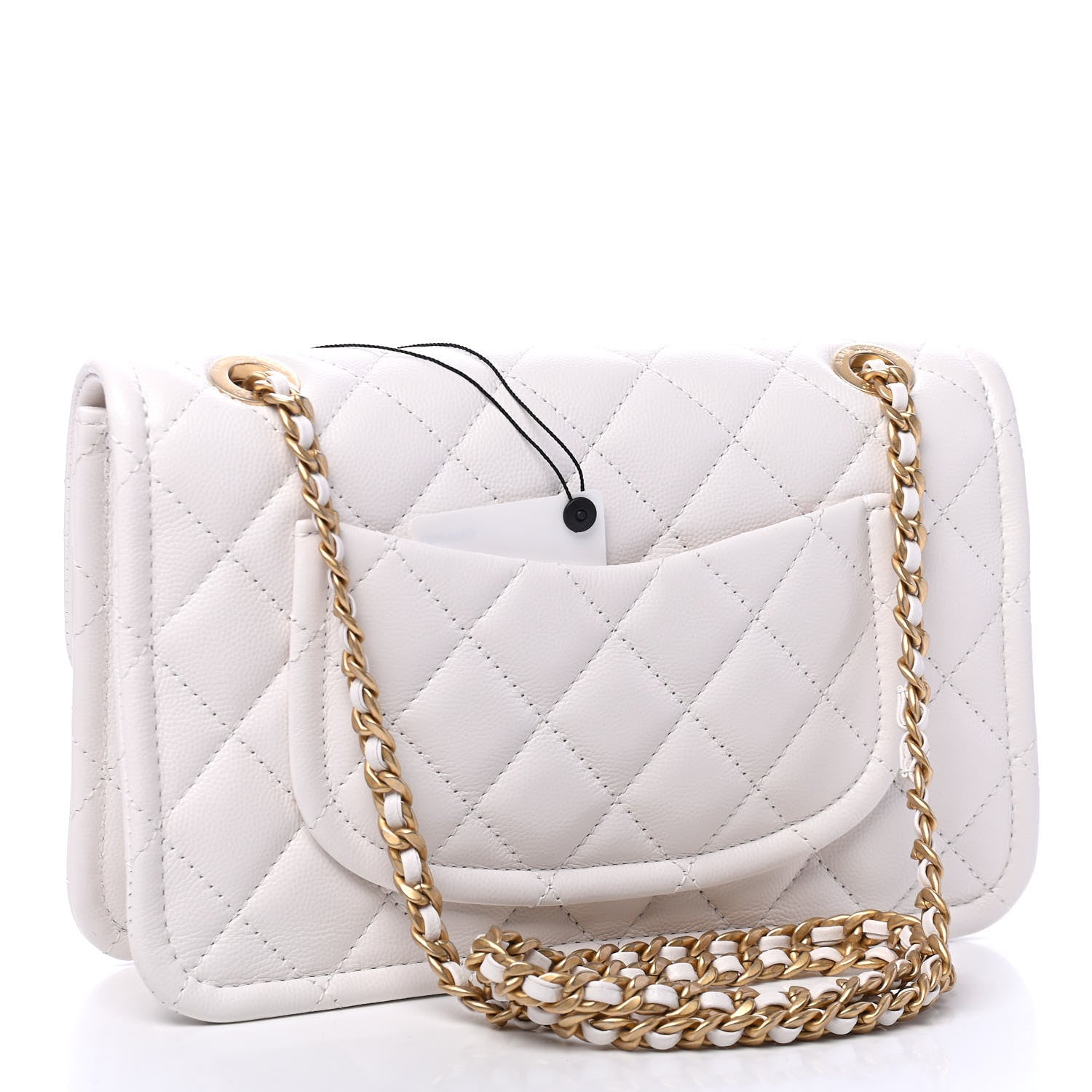 Chanel Caviar Quilted Medium Sweet Classic Flap White 2 of 4