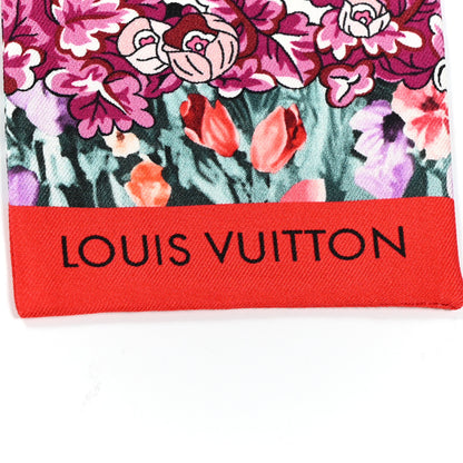 Louis Vuitton Silk Louis In The Garden Bandeau Fuchsia 2 of 5