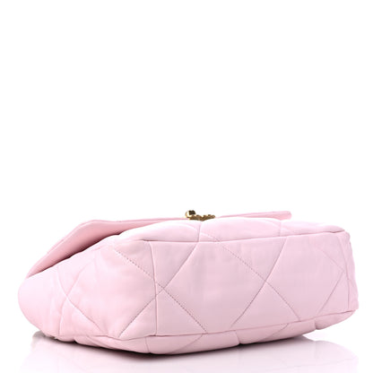 Chanel Lambskin Quilted Large Chanel 19 Flap Light Pink 4 of 9