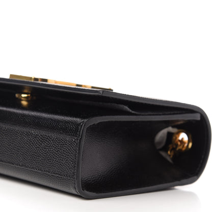 Saint Laurent Grain De Poudre Small Monogram Kate Satchel Black 7 of 10