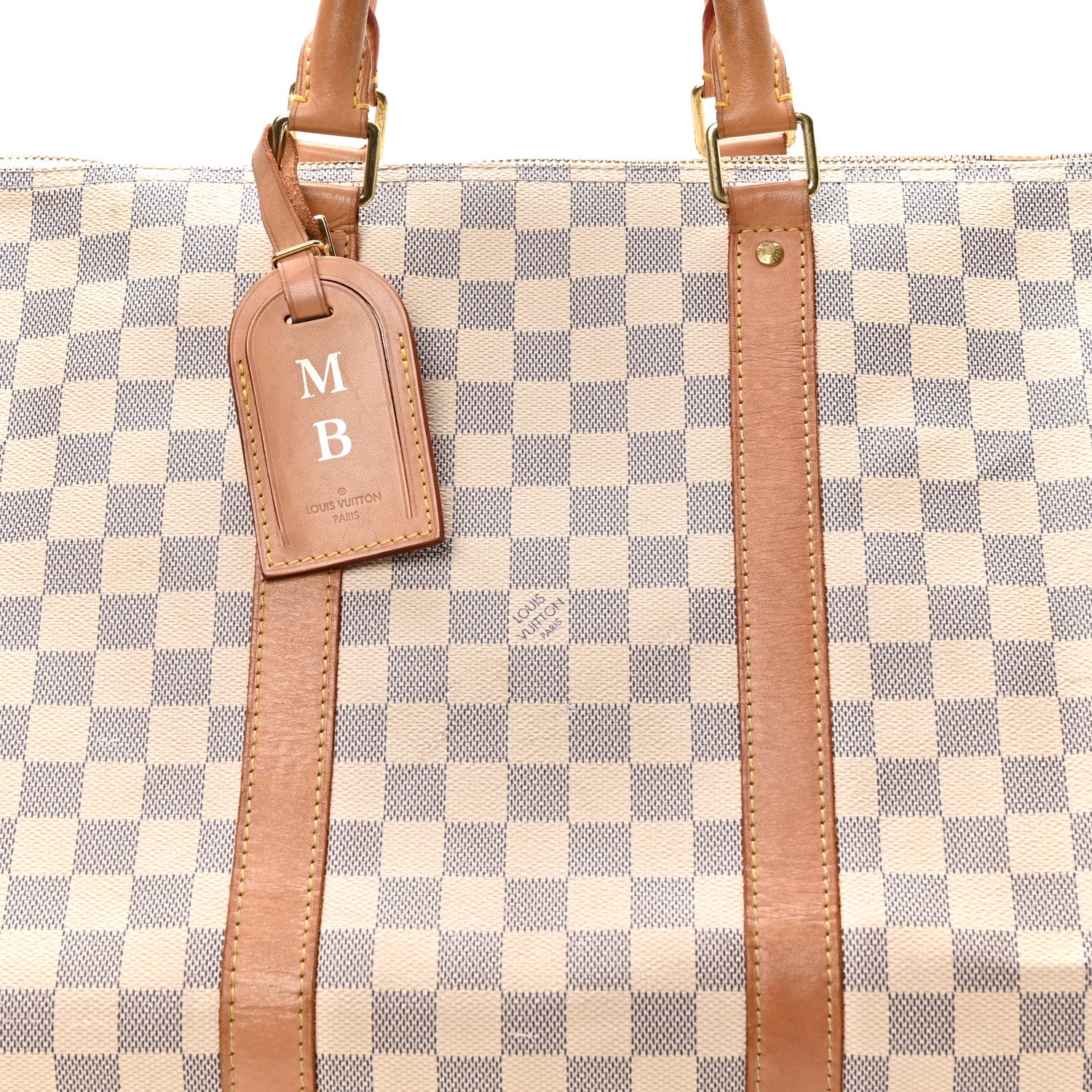 Louis Vuitton Damier Azur Keepall Bandouliere 55 9 of 11