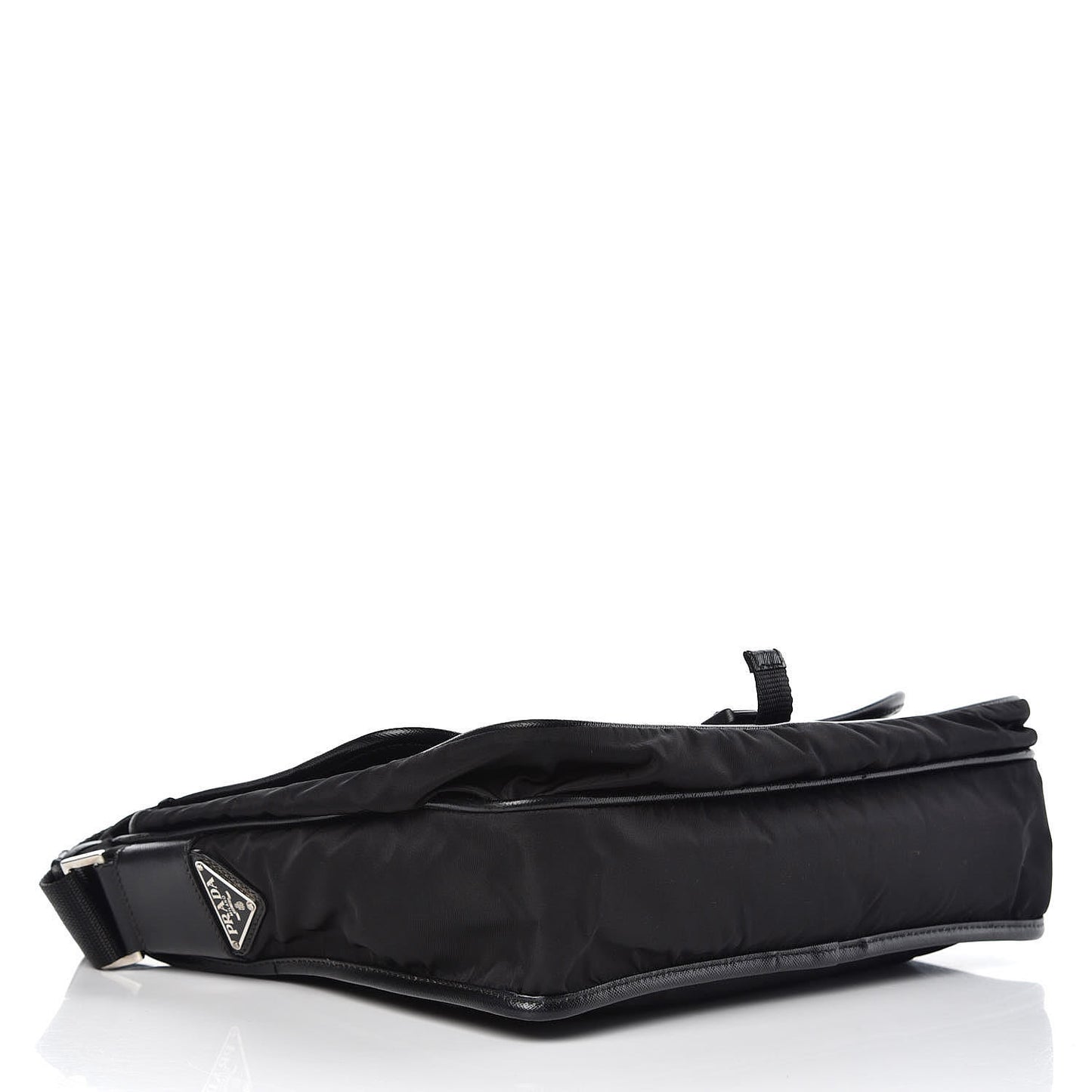 Tessuto Nylon Saffiano Messenger Satchel Black
