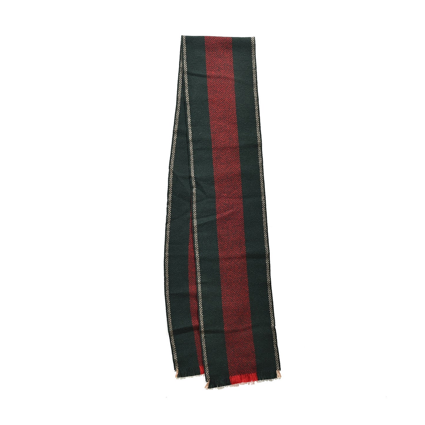 Wool Web Navas Scarf Green Red