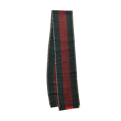 Gucci Wool Web Navas Scarf Green Red 2 of 2