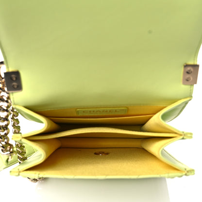 Chanel Calfskin Quilted North South Boy Flap Light Green 5 of 10