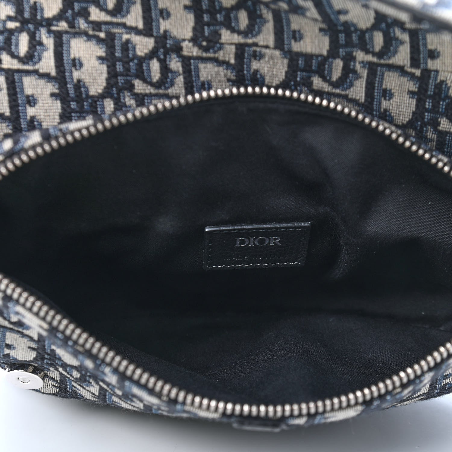 Christian Dior Oblique Mens Saddle Bag Blue 4 of 8