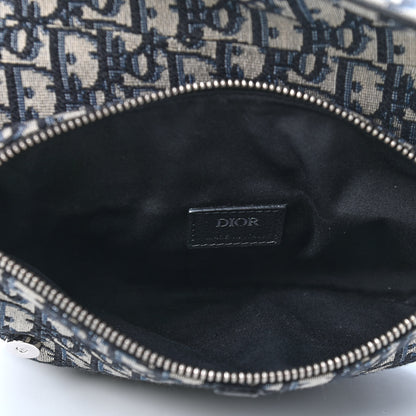 Christian Dior Oblique Mens Saddle Bag Blue 4 of 8