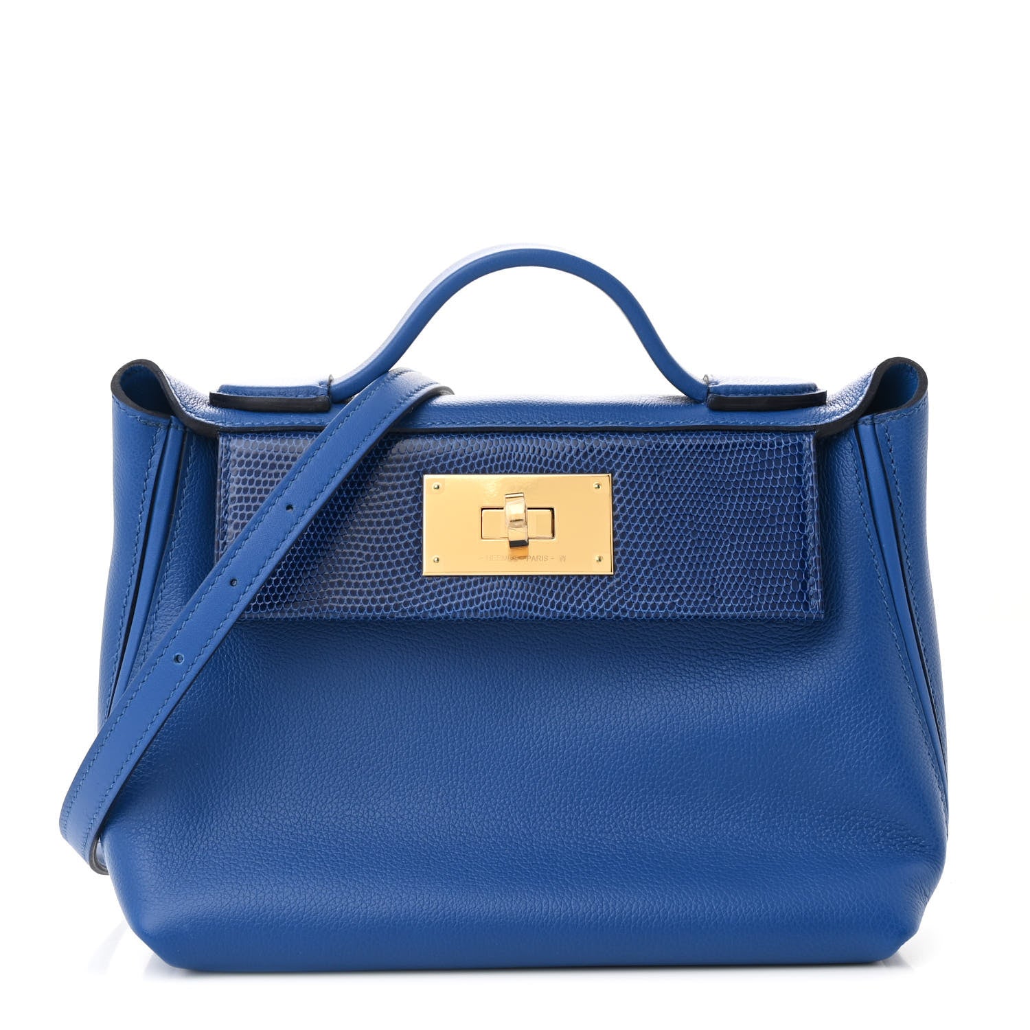 Hermes Evercolor Swift Lizard Touch 24/24 21 Bleu France Bleu Saphir 1 of 11