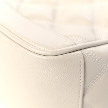 Saint Laurent Grain de Poudre Quilted 80's Vanity Bag Crema Soft 8 of 14