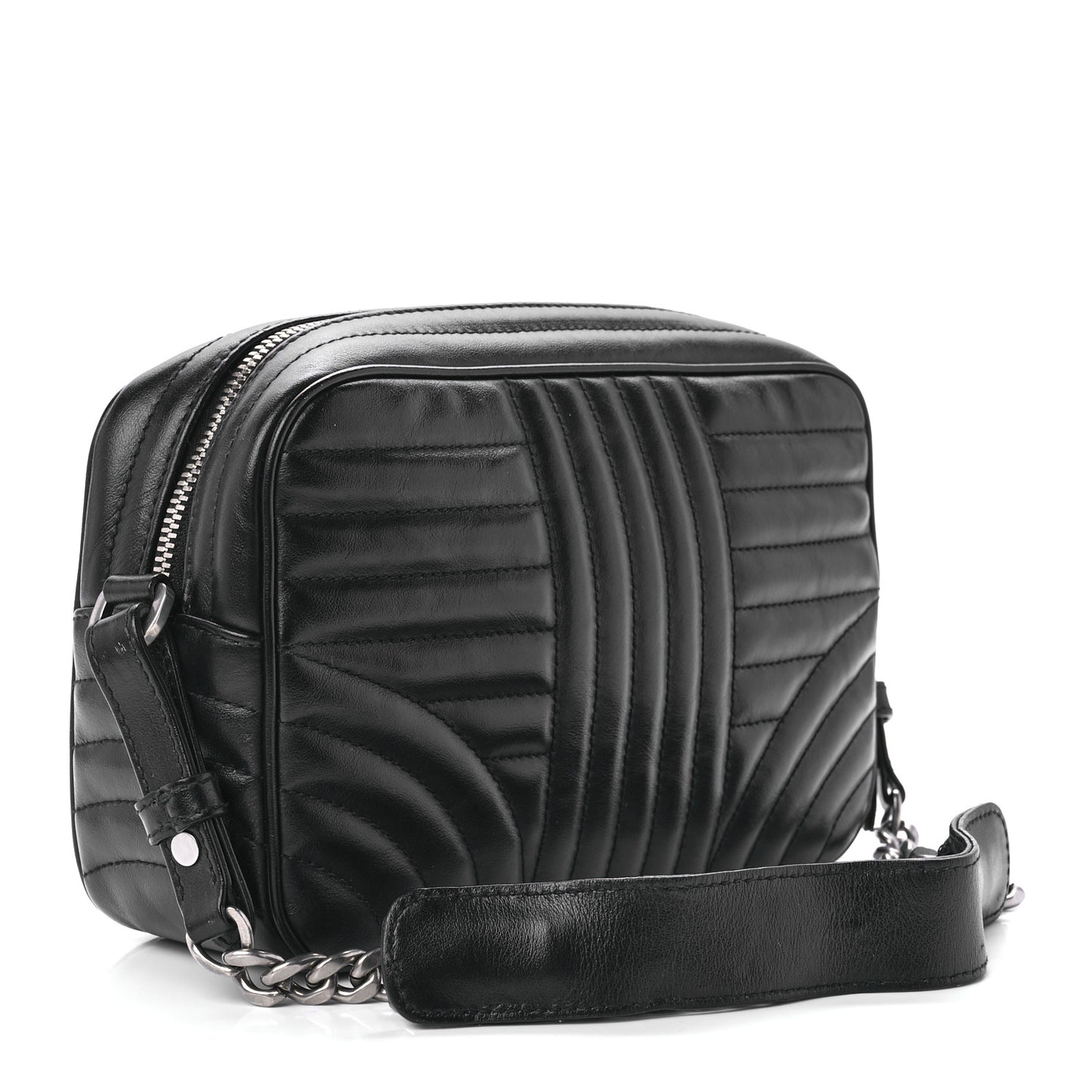 Soft Calfskin Diagramme Camera Bag Black