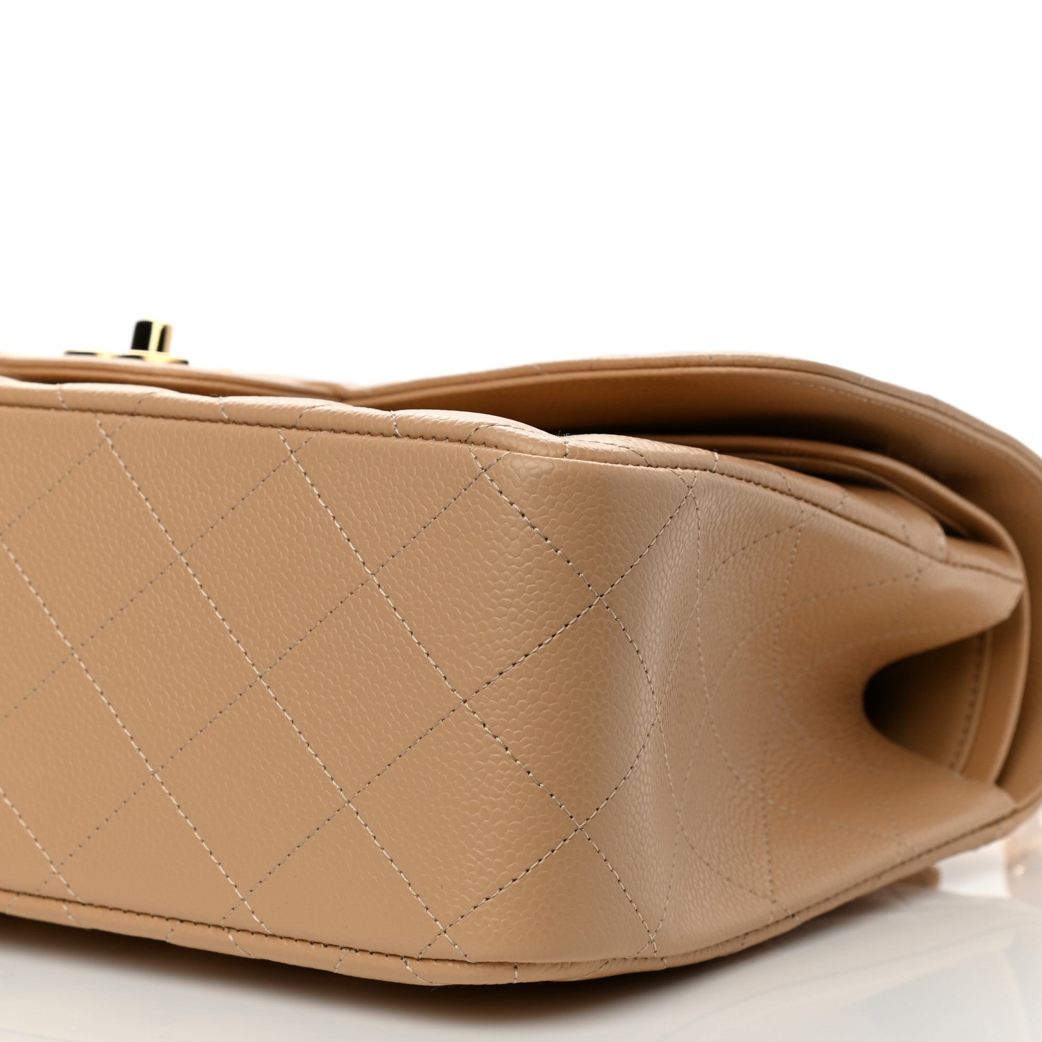 Chanel Caviar Quilted Jumbo Double Flap Beige Clair 9 of 10