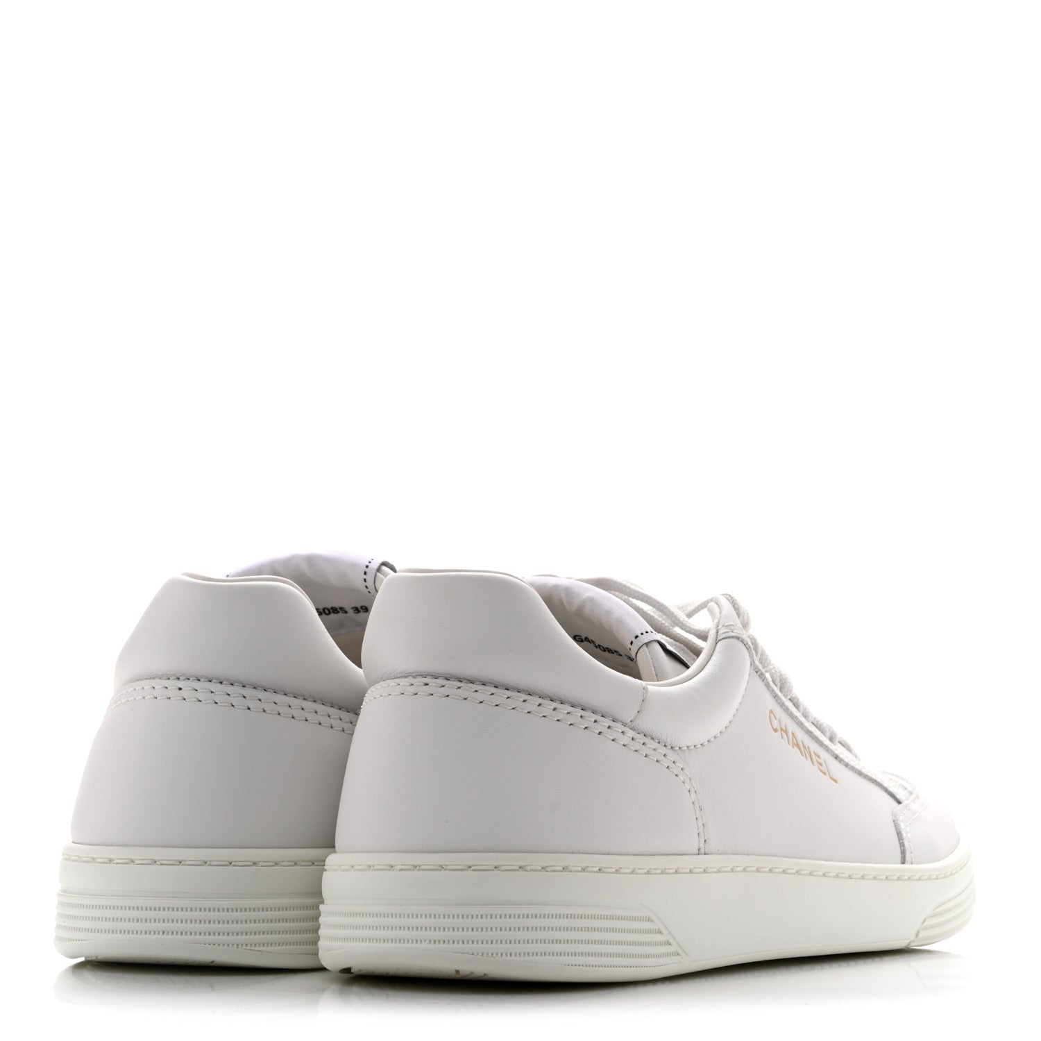 Chanel Calfskin Womens CC Logo Sneakers 39 White 6 of 10