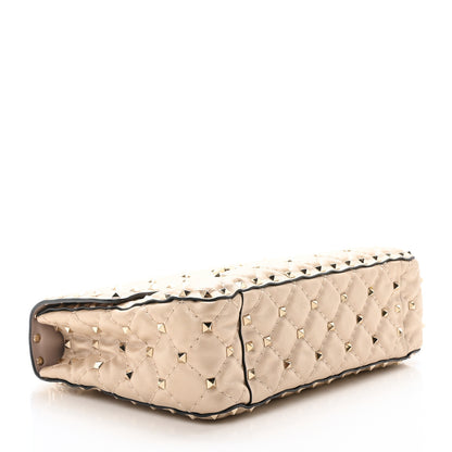 Valentino Garavani Metallic Nappa Medium Rockstud Spike Shoulder Bag Gold 4 of 10