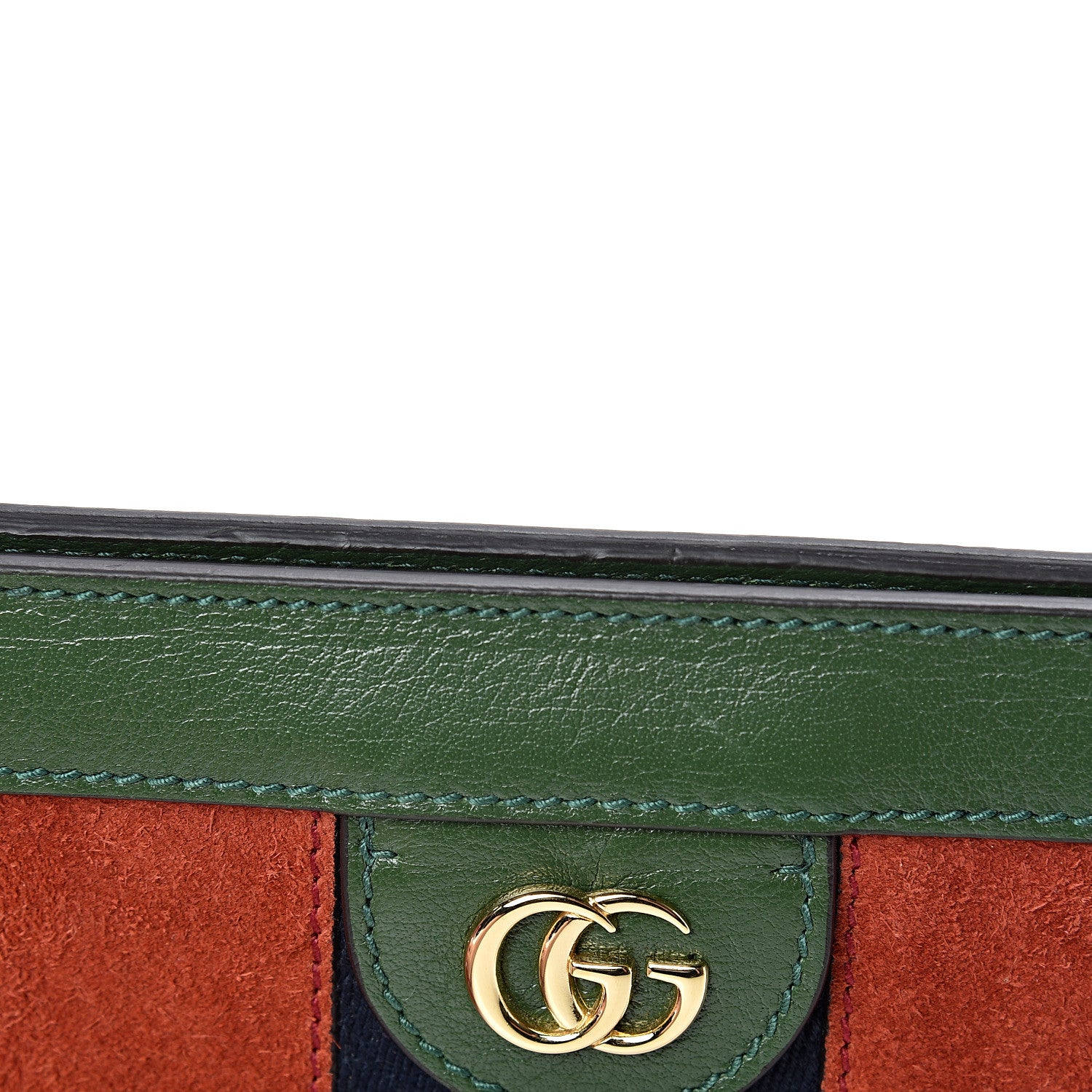 Gucci Suede Calfskin GG Web Small Ophidia Chain Shoulder Bag Brown Red Green 10 of 10