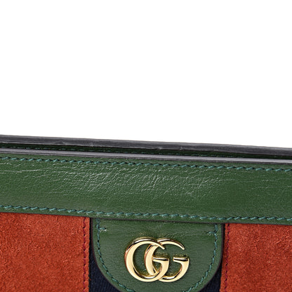 Gucci Suede Calfskin GG Web Small Ophidia Chain Shoulder Bag Brown Red Green 10 of 10