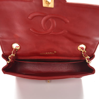 Chanel Lambskin Quilted Medium Single Flap Red 5 of 14