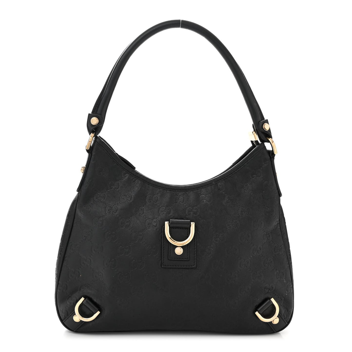 Guccissima Medium Abbey D Ring Hobo Black