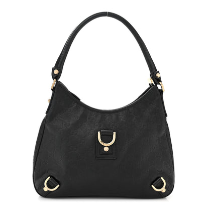 Gucci Guccissima Medium Abbey D Ring Hobo Black 1 of 11
