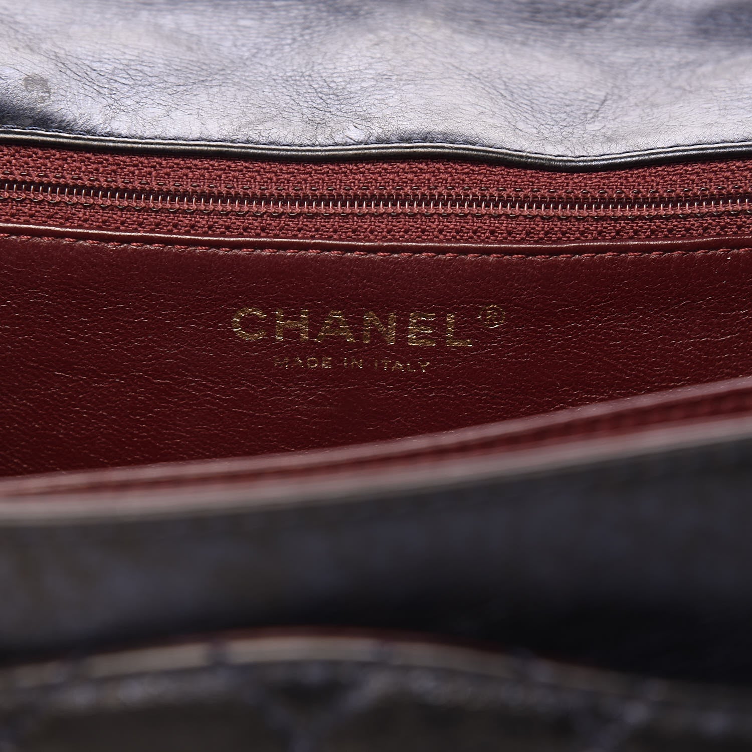 Chanel Metallic Aged Calfskin Accordion Reissue 2.55 Flap Blue 6 of 12