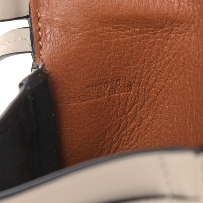 Loewe Buffed Calfskin Logo Embossed Small Heel Pouch Light Oat Tan 7 of 9