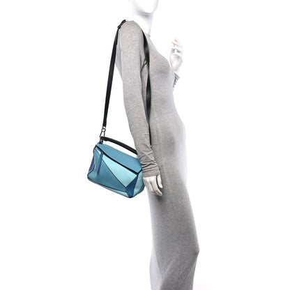 Loewe Calfskin Small Puzzle Bag Light Blue Aqua 2 of 10