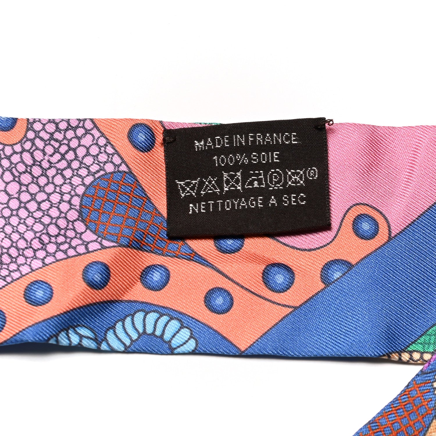 Hermes Silk Selle de Dignitaire Plumetis Twilly Rose Saumon Vert 4 of 5