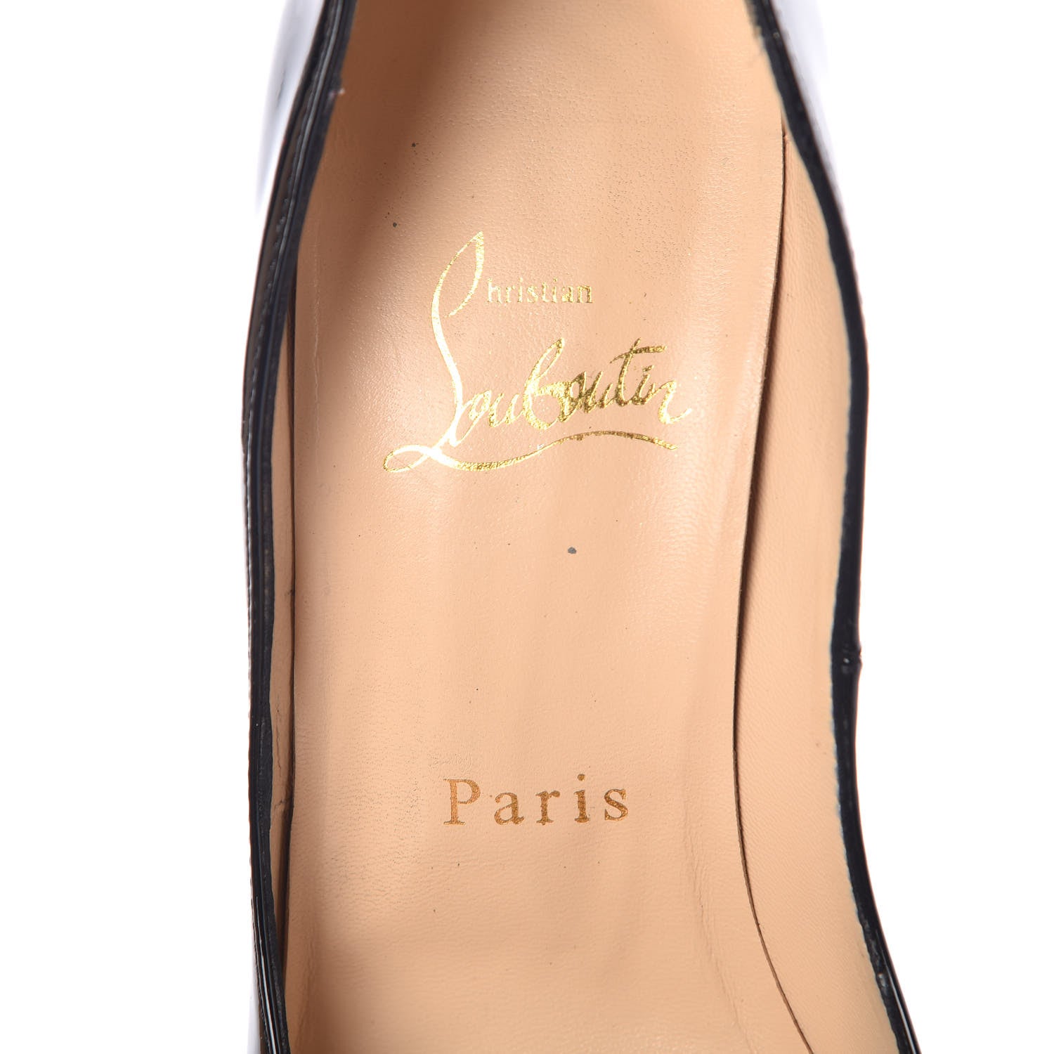 Christian Louboutin Patent Lady Peep 150 Pumps 36.5 Black 9 of 11