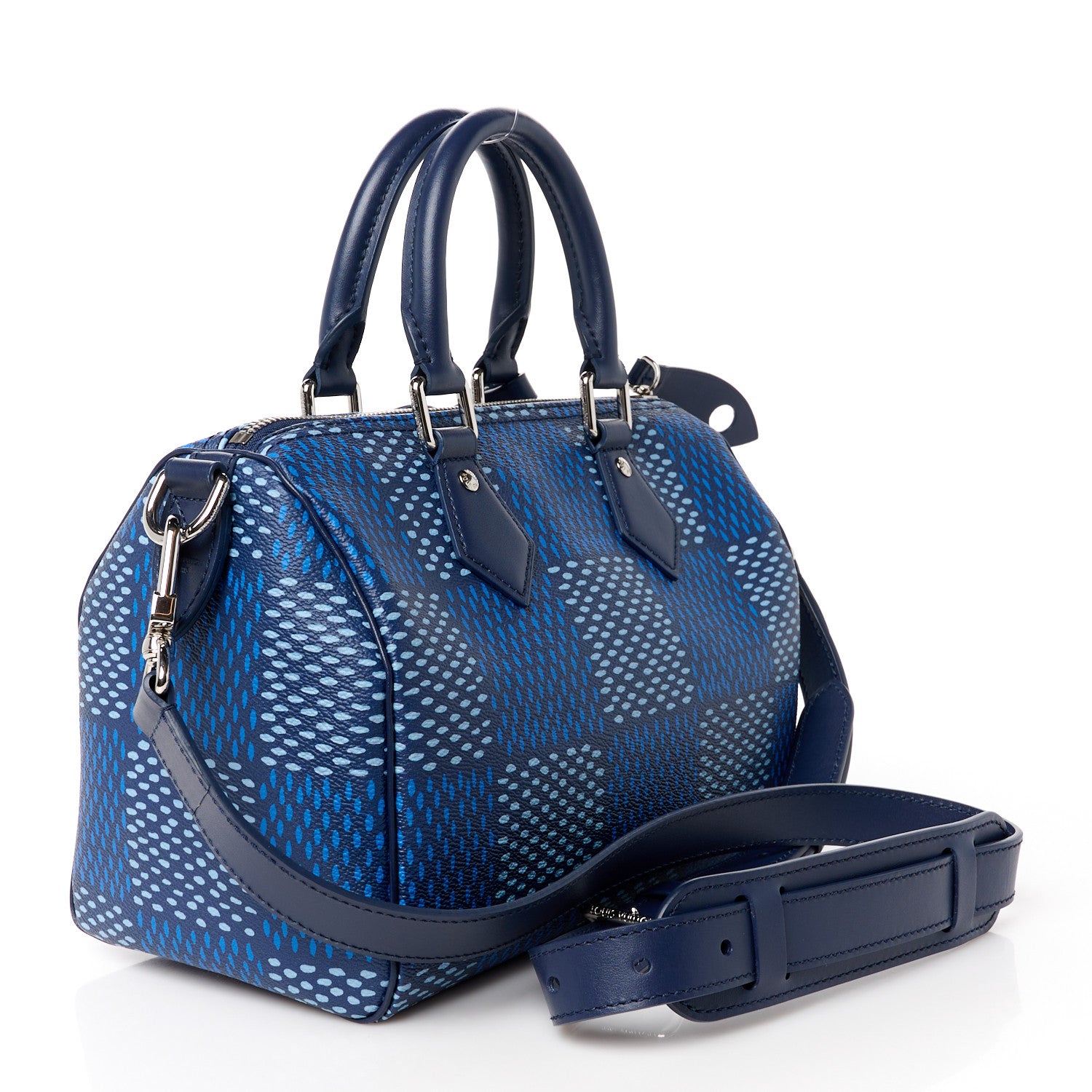 Louis Vuitton Damier Heritage Speedy Bandouliere 25 Blue 3 of 13