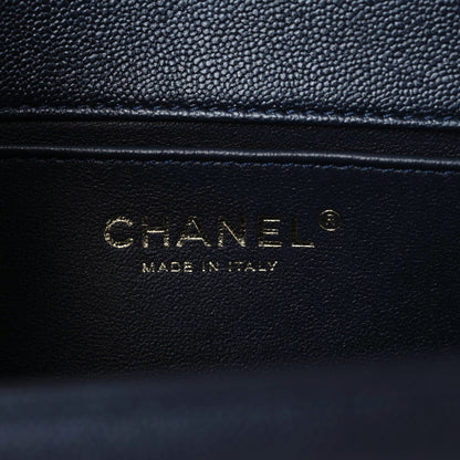 Chanel Pearly Caviar Quilted Medium Boy Flap Blue 8 of 10