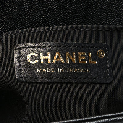 Chanel Caviar Chevron Quilted Medium Boy Flap Black 6 of 11