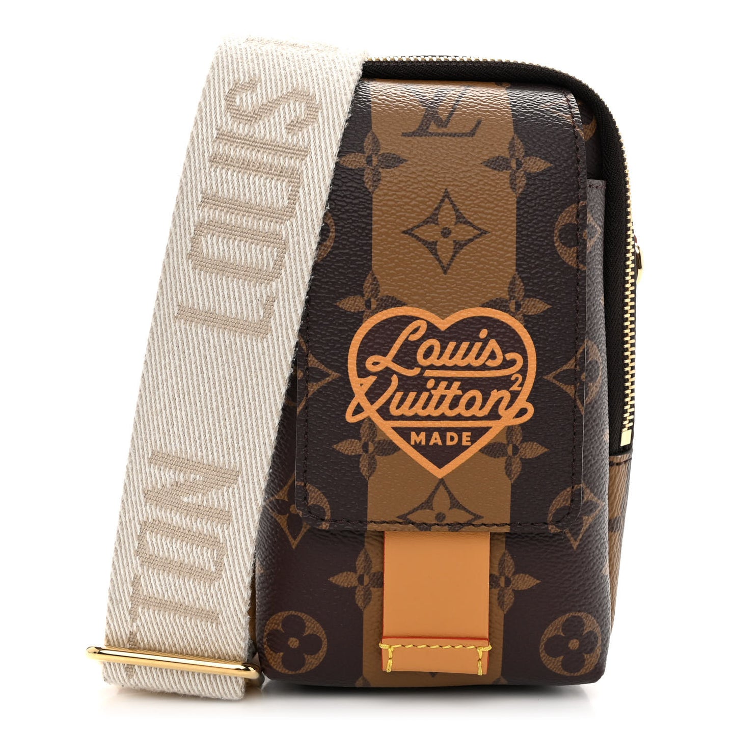 X NIGO Reverse Monogram Flat Double Phone Pouch