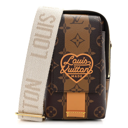 Louis Vuitton X NIGO Reverse Monogram Flat Double Phone Pouch 1 of 10